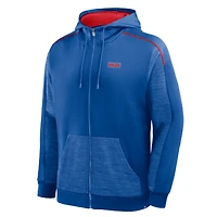 Men's Fanatics Royal Buffalo Bills Checkdown Pass Full-Zip Hoodie