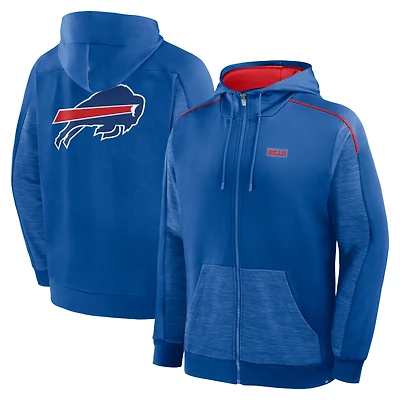 Men's Fanatics Royal Buffalo Bills Checkdown Pass Full-Zip Hoodie