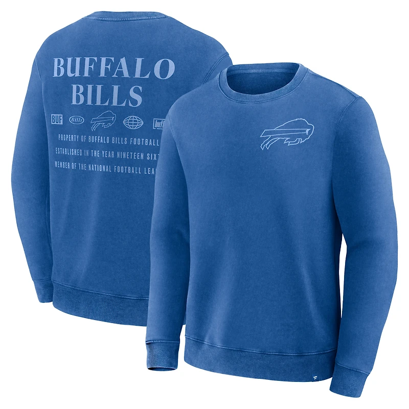 Men's Fanatics Royal Buffalo Bills Deep Route Pullover Sweatshirt