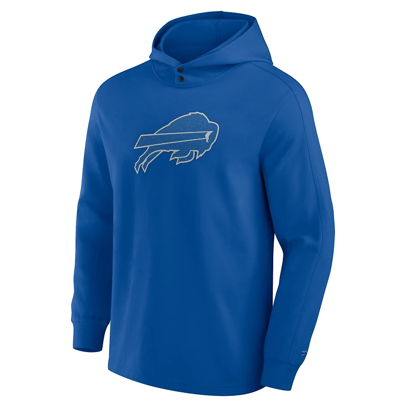 Men's Fanatics Royal Buffalo Bills Elements Blaze Tri-Blend Long Sleeve Hoodie T-Shirt