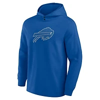 Men's Fanatics Royal Buffalo Bills Elements Blaze Tri-Blend Long Sleeve Hoodie T-Shirt