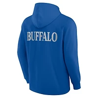 Men's Fanatics Royal Buffalo Bills Elements Blaze Tri-Blend Long Sleeve Hoodie T-Shirt