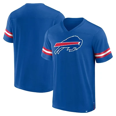 T-shirt à col en V Fanatics Royal Buffalo Bills Jersey Tackle pour hommes
