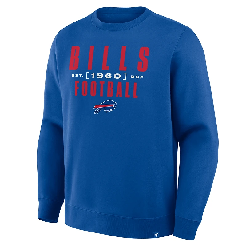 Men's Fanatics Royal Buffalo Bills Powerful Throw Legacy Pullover Sweatshirt