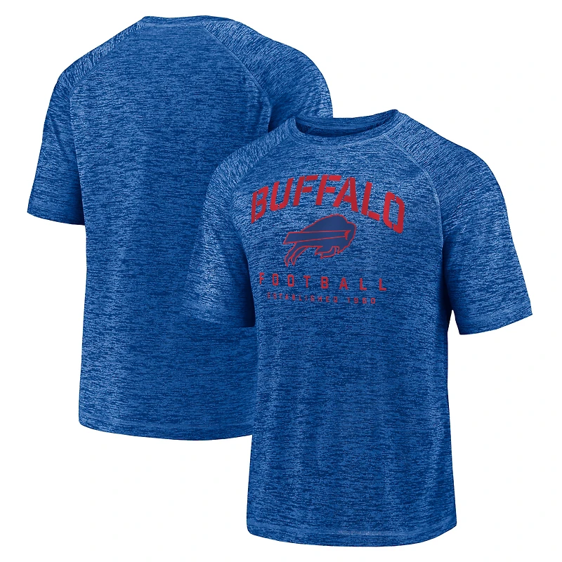 T-shirt à teinture spatiale raglan Fanatics Royal Buffalo Bills Shade Battle Ready pour hommes