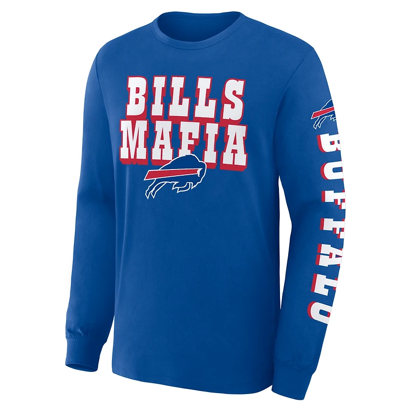 T-shirt à manches longues Fanatics Royal Buffalo Bills Sweep Legacy pour homme