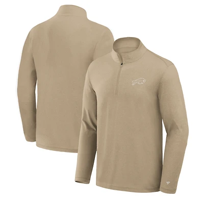 Pull à col zippé Fanatics Tan Buffalo Bills Clutch pour homme