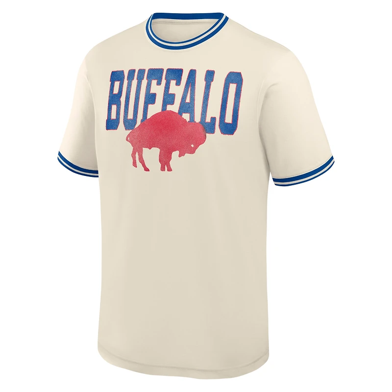 Men's Fanatics Tan Buffalo Bills Time Honored Tradition​ Ringer T-Shirt