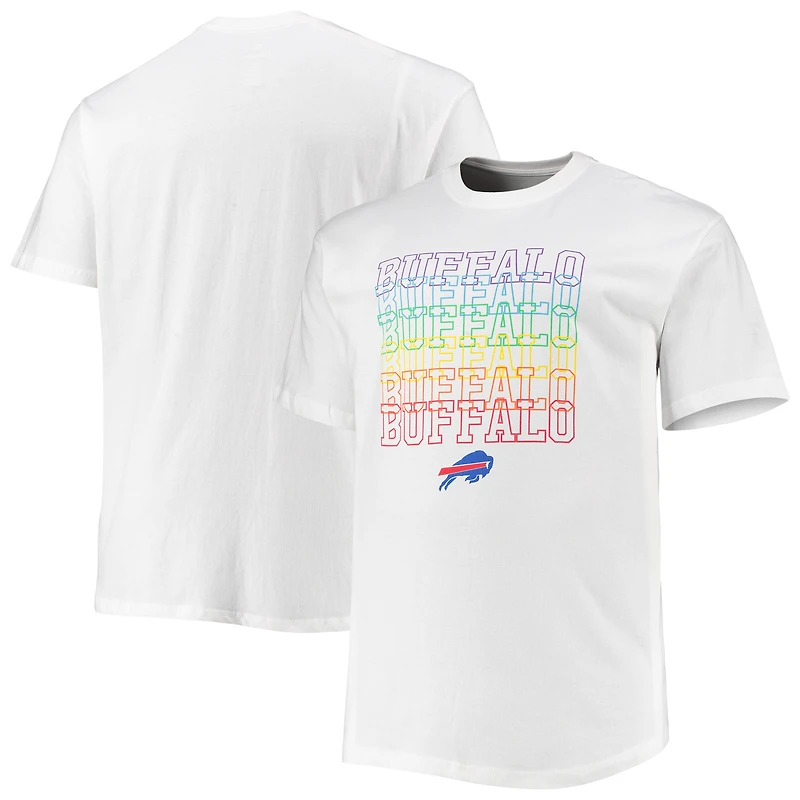 Men's Fanatics White Buffalo Bills Big & Tall City Pride T-Shirt