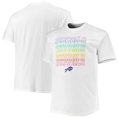 Men's Fanatics White Buffalo Bills Big & Tall City Pride T-Shirt