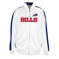 Veste de survêtement zippée en tricot Fanatics White Buffalo Bills pour homme, grande et taille