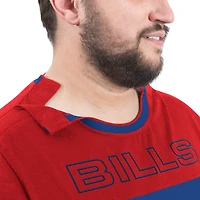 T-shirt à manches longues adaptatif G-III Sports by Carl Banks pour homme, bleu royal/rouge, Buffalo Bills