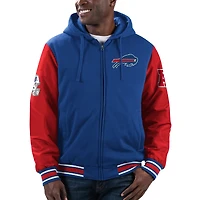 Veste à capuche entièrement zippée blocs de couleurs G-III Sports by Carl Banks pour hommes Royal Buffalo Bills Player Option