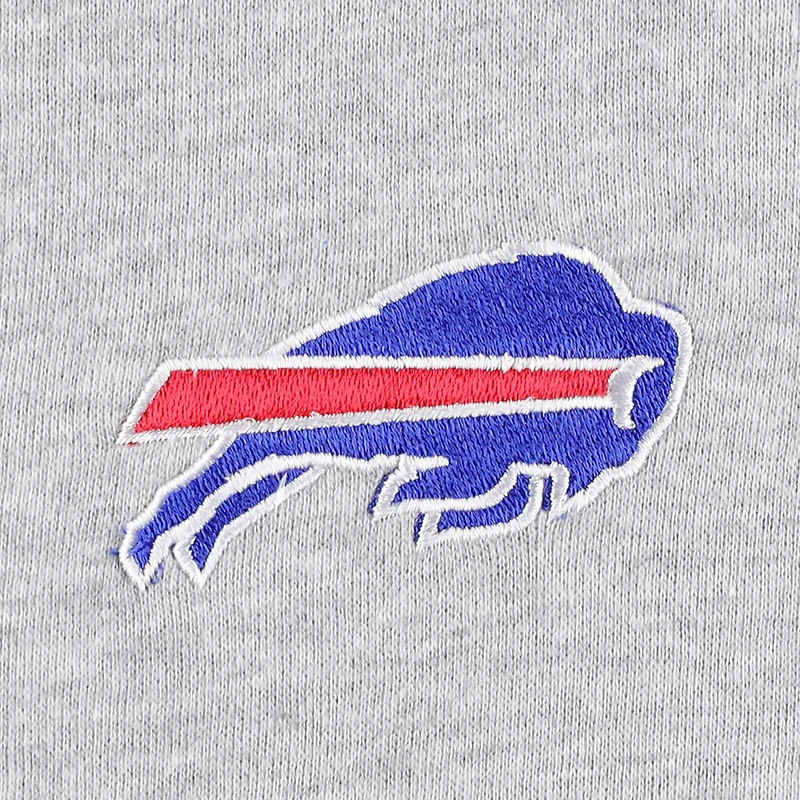 Men's Heather Gray Buffalo Bills Big & Tall Fleece Raglan Full-Zip Hoodie Jacket