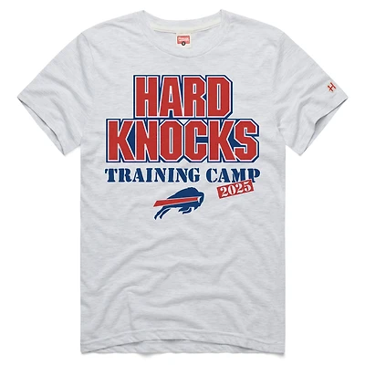 Men's Homage Ash Buffalo Bills 2025 Hard Knocks Training Camp Tri-Blend T-Shirt