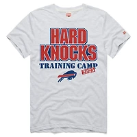 Men's Homage Ash Buffalo Bills 2025 Hard Knocks Training Camp Tri-Blend T-Shirt