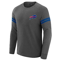 Men's J. Palmer Dark Heather Gray Buffalo Bills Players Lounge Raglan Tri-Blend Sweatshirt