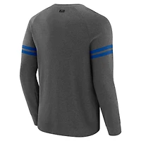 Sweat-shirt à manches longues raglan tri-blend gris chiné foncé J. Palmer pour homme des Buffalo Bills