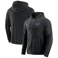 Men's J. Palmer Dark Heather Gray Buffalo Bills Players Lounge Tri-Blend Full-Zip Hoodie