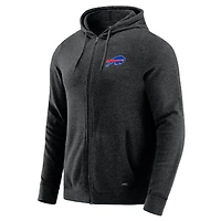 Men's J. Palmer Dark Heather Gray Buffalo Bills Players Lounge Tri-Blend Full-Zip Hoodie