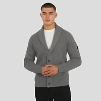 Men's J. Palmer Graphite Buffalo Bills The Playmaker Cardigan Raglan Sweater