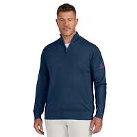Men's J. Palmer Navy Buffalo Bills Franchise Quarter-Zip Sweater