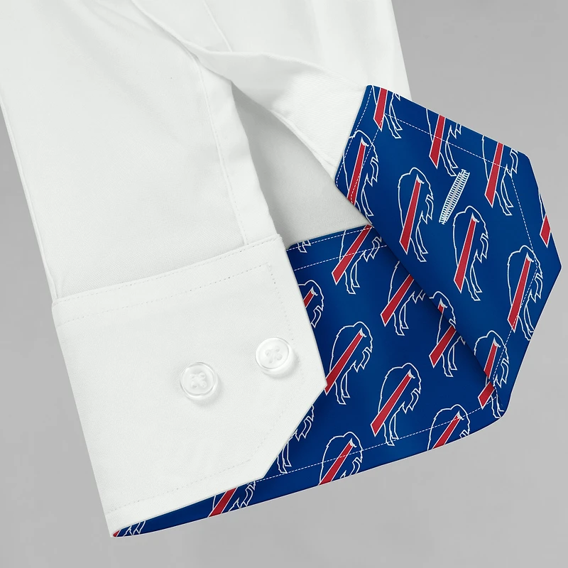 Men's J. Palmer White Buffalo Bills Man-In-Motion Long Sleeve Button-Up Dress Shirt