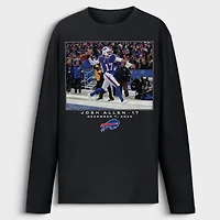 Men's Josh Allen Black Buffalo Bills NFL Flash Features Week 14 Long Sleeve T-Shirt