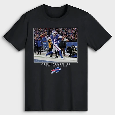 T-shirt noir Josh Allen Buffalo Bills NFL Flash Features Semaine 14 pour homme