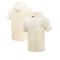 Josh Allen Oatmeal Buffalo Bills Pull à capuche neutre manches courtes pour homme avec nom et numéro