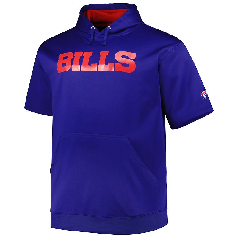 Josh Allen Royal Buffalo Bills Big & Tall Sweat à capuche manches courtes pour homme