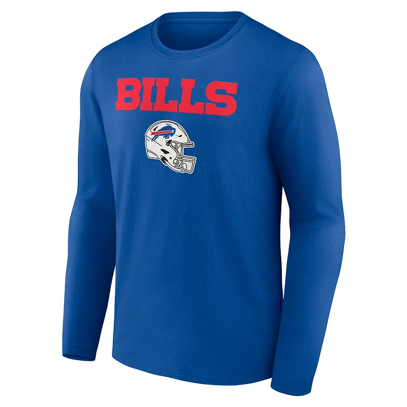 Men's Josh Allen Royal Buffalo Bills Team Wordmark Name & Number Long Sleeve T-Shirt
