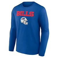 Men's Khalil Shakir Royal Buffalo Bills Team Wordmark Name & Number Long Sleeve T-Shirt