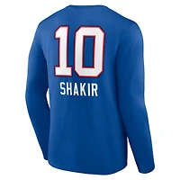 Men's Khalil Shakir Royal Buffalo Bills Team Wordmark Name & Number Long Sleeve T-Shirt