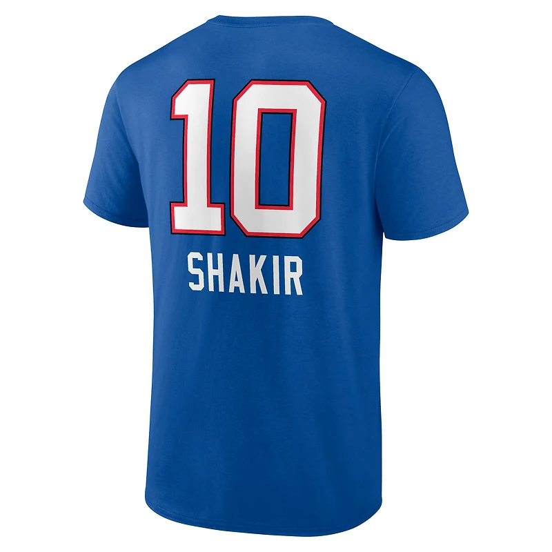 Men's Khalil Shakir Royal Buffalo Bills Team Wordmark Name & Number T-Shirt