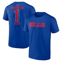 Men's Logo Athletic Royal Buffalo Bills #1 Dad Jersey T-Shirt