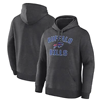 Men's Logo Athletic Heather Charcoal Buffalo Bills Arch Victory Hoodie