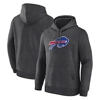 Sweat à capuche pour homme avec logo principal des Buffalo Bills, coloris gris chiné.