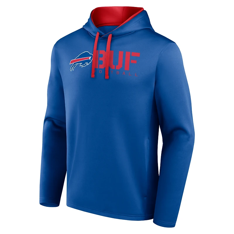Men's Logo Athletic Royal Buffalo Bills Head Start Pullover Hoodie