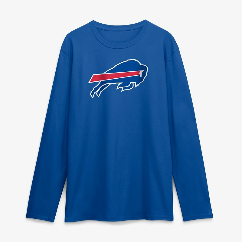 T-shirt à manches longues pour homme avec logo principal des Buffalo Bills, coloris royal athlétique