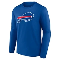 T-shirt à manches longues pour homme avec logo principal des Buffalo Bills, coloris royal athlétique