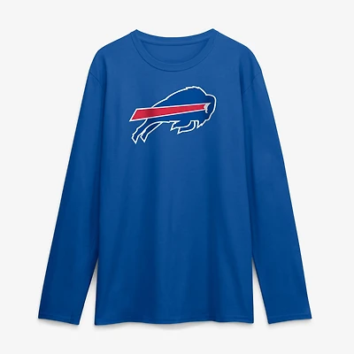 T-shirt à manches longues pour homme avec logo principal des Buffalo Bills, coloris royal athlétique