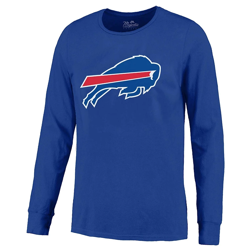 T-shirt à manches longues Majestic Threads pour homme avec nom et numéro Keon Coleman Royal Buffalo Bills