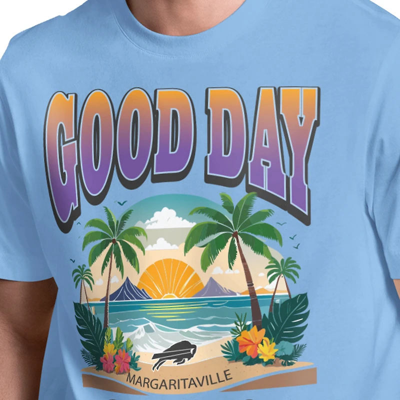T-shirt Margaritaville bleu clair Buffalo Bills Good Day pour homme