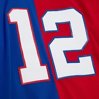 Maillot réplique Mitchell & Ness Jim Kelly Royal/Rouge Buffalo Bills 1990 Split Legacy pour homme
