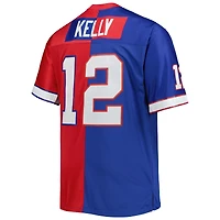 Maillot réplique de joueur retraité Mitchell & Ness Jim Kelly Royal/Red Buffalo Bills Big Tall Split Legacy pour hommes