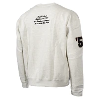 Sweat-shirt oversize universitaire Mitchell & Ness Oatmeal Buffalo Bills pour hommes