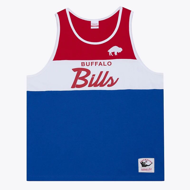 Men's Mitchell & Ness Royal/Red Buffalo Bills Head Coach Tank Top