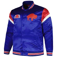 Veste à bouton-pression en satin pour hommes Mitchell & Ness Royal Buffalo Bills Big Tall