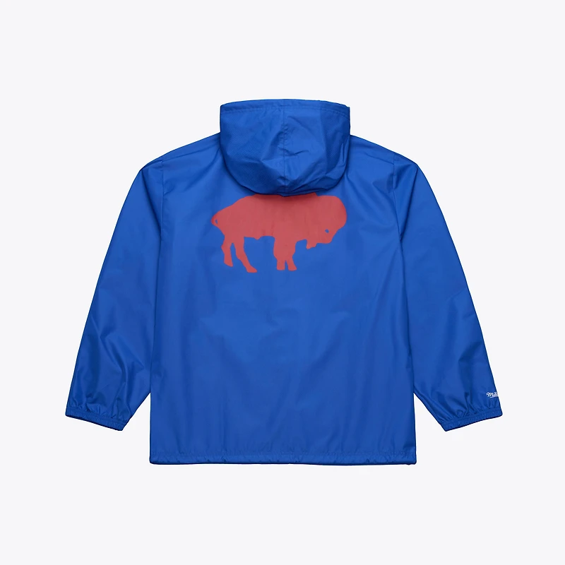 Veste coupe-vent à capuche Mitchell & Ness Royal Buffalo Bills Coaches pour homme